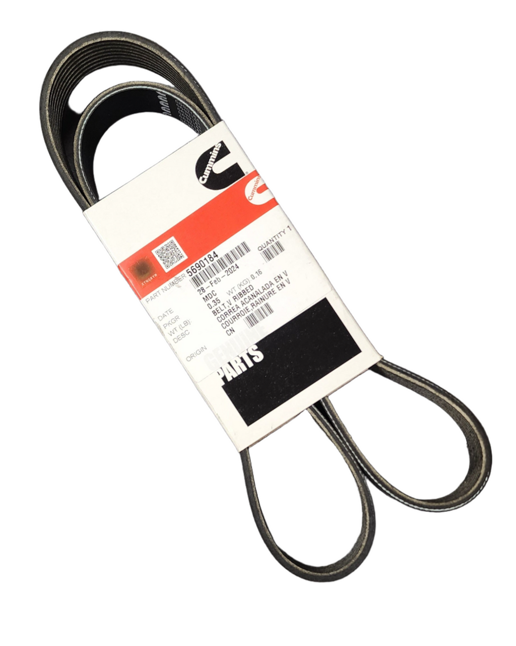Ribbed V-Belt P/N 5690184 Ribbed V-Belt P/N 5690184